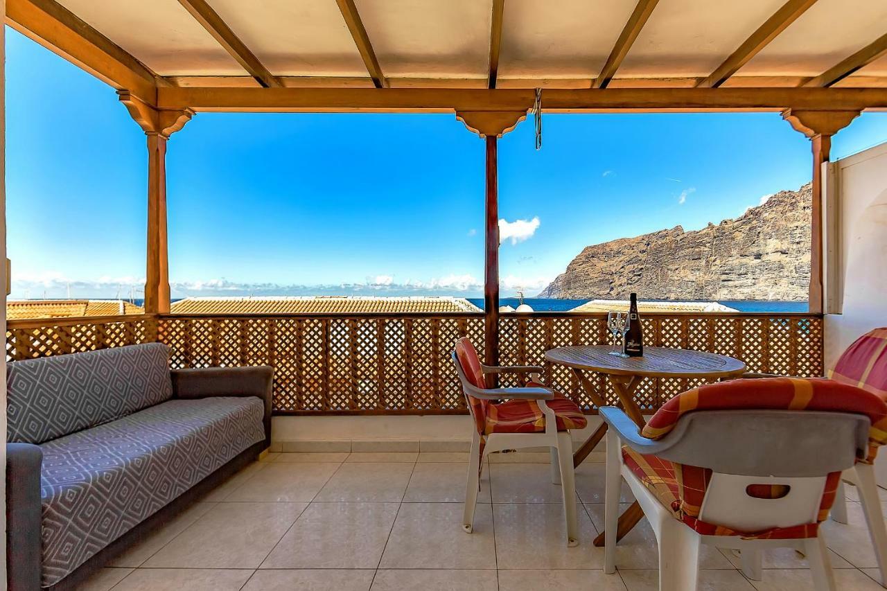 Santiago del Teide First Line Beach Front 2 Bedroom Apartment Los Gigantes מראה חיצוני תמונה